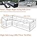 Skyour Patio Furniture Sectional Couch Sofa Cover Gray Weatherproof Heavy Duty 420D Oxford Outdoor L Shaped Sectional Garden Rattan Corner Sofa Furniture Protector Covers (Right Side Long: 78x105in)