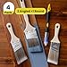 Mister Rui Paint Brush Set, 4 Pack Angle Brushes Professional Trim, Cabinet & Wall Paint Brushes for Oil, Latex, Synthetic Bristles, No Shedding