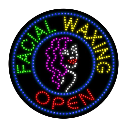 Facial Waxing LED Dots Sign #21815