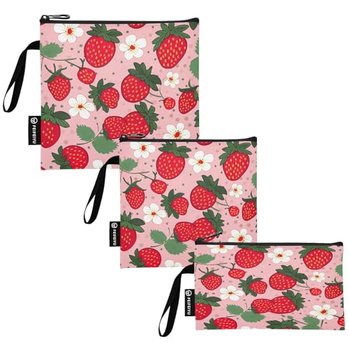 RPLIFE Bolsa reutilizable para aperitivos y sándwich, de tela lavable, con cremallera, para niños y adultos (juego de 3: S/M/L)