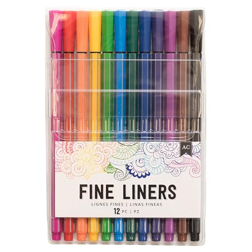 American Crafts Fine Liners Markers 12/Pkg