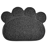 KIXZSAZ Verabschieden Sie Sich von der Katzentoilette. Kratzfeste, reißfeste und verschleißfeste PVC Müllauffangmatte, Schwarz