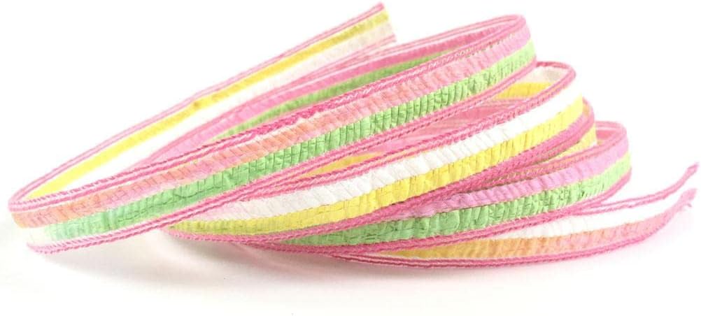 2 Meters Braided Paper Cord Craft Rope Twine String for Gift Wrapping Pink| Multi-Purpose Craft Supplies | Crafting Pieces | Ribbon|