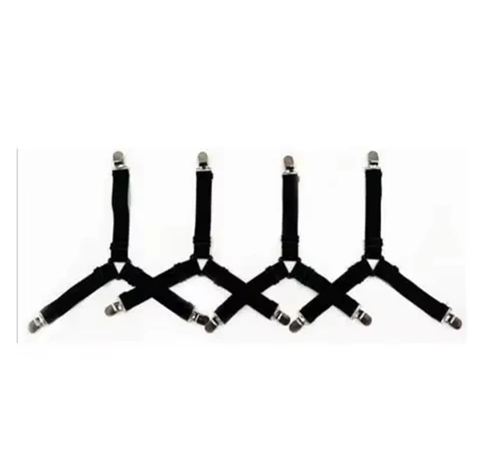 PFMSAAF bed sheet clips 4Pcs Adjustable Bed Sheet And Quilt Holder for Organizer Mattress Cover Clip For Home Elastic Straps Clips for bed(Black)