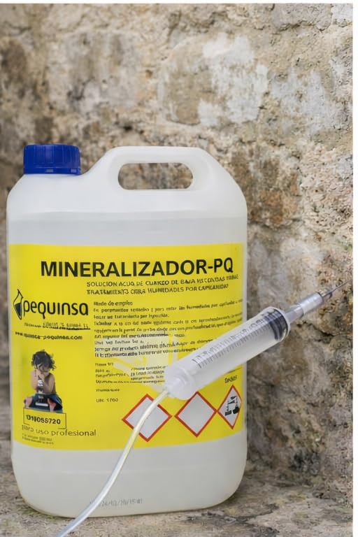Mineralizador PQ. Producto para inyección en paredes evitando humedad capilar. Envase 5 litros.