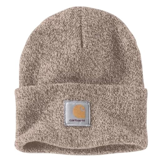 Carhartt Men's Knit Cuffed Beanie, Sepia/Light Taupe, One Size