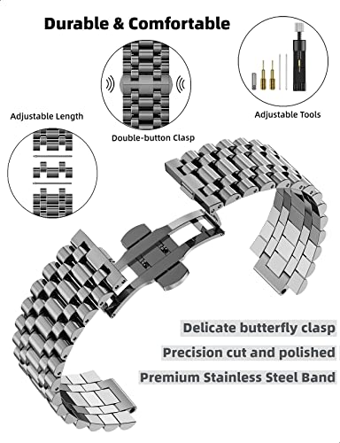 San Jeirie for Apple Watch Ultra Strap 49mm,Stainless Steel Apple Watch Ultra Band and Case,Rugged Metal Protective Bumper Cover with Military Soft TPU Case for Men iWatch Strap (Grey) - Image 4