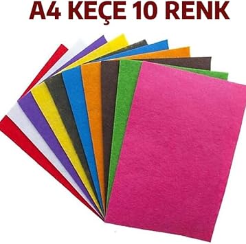 Felt A4 Color Felt Mixed 10 Lu 1 Different Colors in 1 Package 10 Pieces