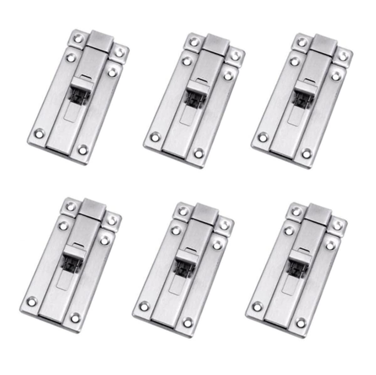 Verrou de porte premium en acier brossé loquet coulissant épais ESUPPORT pack de 6 pièces