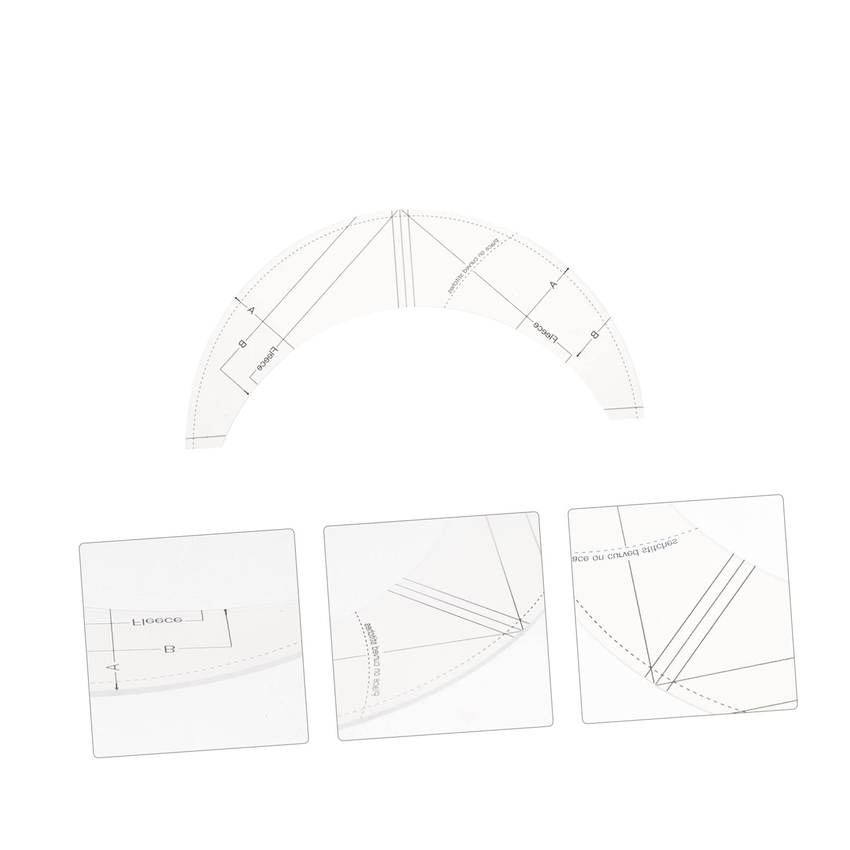 STOBOK 4piezas Regla De Patchwork Multifuncional Regla De Corte Portátil Para Costura Herramienta De Manualidades Ligera y Duradera Para Talleres y Uso Casa