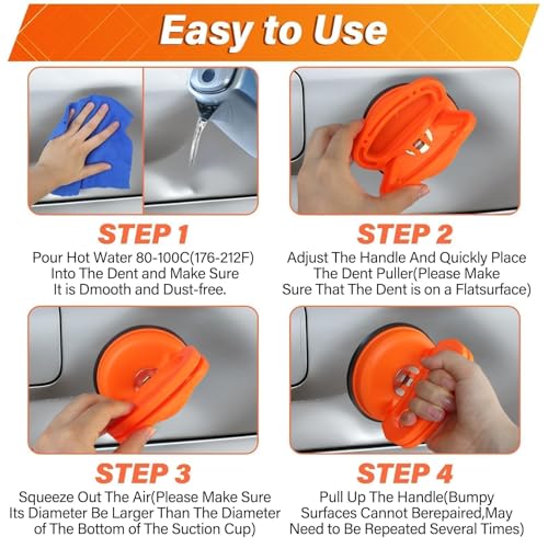 Wasaiqi CAR DENT PULLER 3 Pack Dent Remover Tool Dent Removal Kit For Car Suction Cup Dent Puller And Dent Repair Kit thumb #2