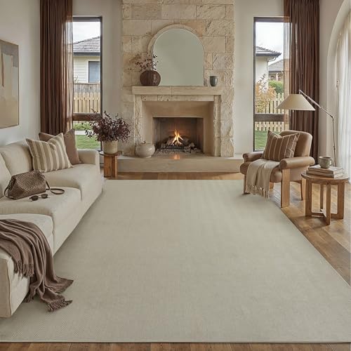 Outdoor Teppich Wohnzimmer 300x400cm Outdoorteppich Wetterfest Balkon Taupe Teppiche Jute Optik rutschfest Waschbarer Indoor Groß Carpet Garten Esszi