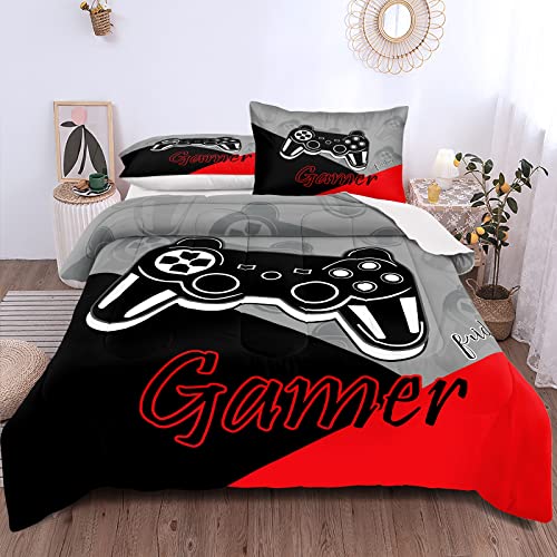 Lris Bedding Gaming Bedding Set Queen Size Game Comforter Set For Boys Girls Kids Teens Soft Microfiber Colorful Modern Buttons Video Game Bedding Decorative 1 Comforter With 2 Pillow Shams… #TOP1