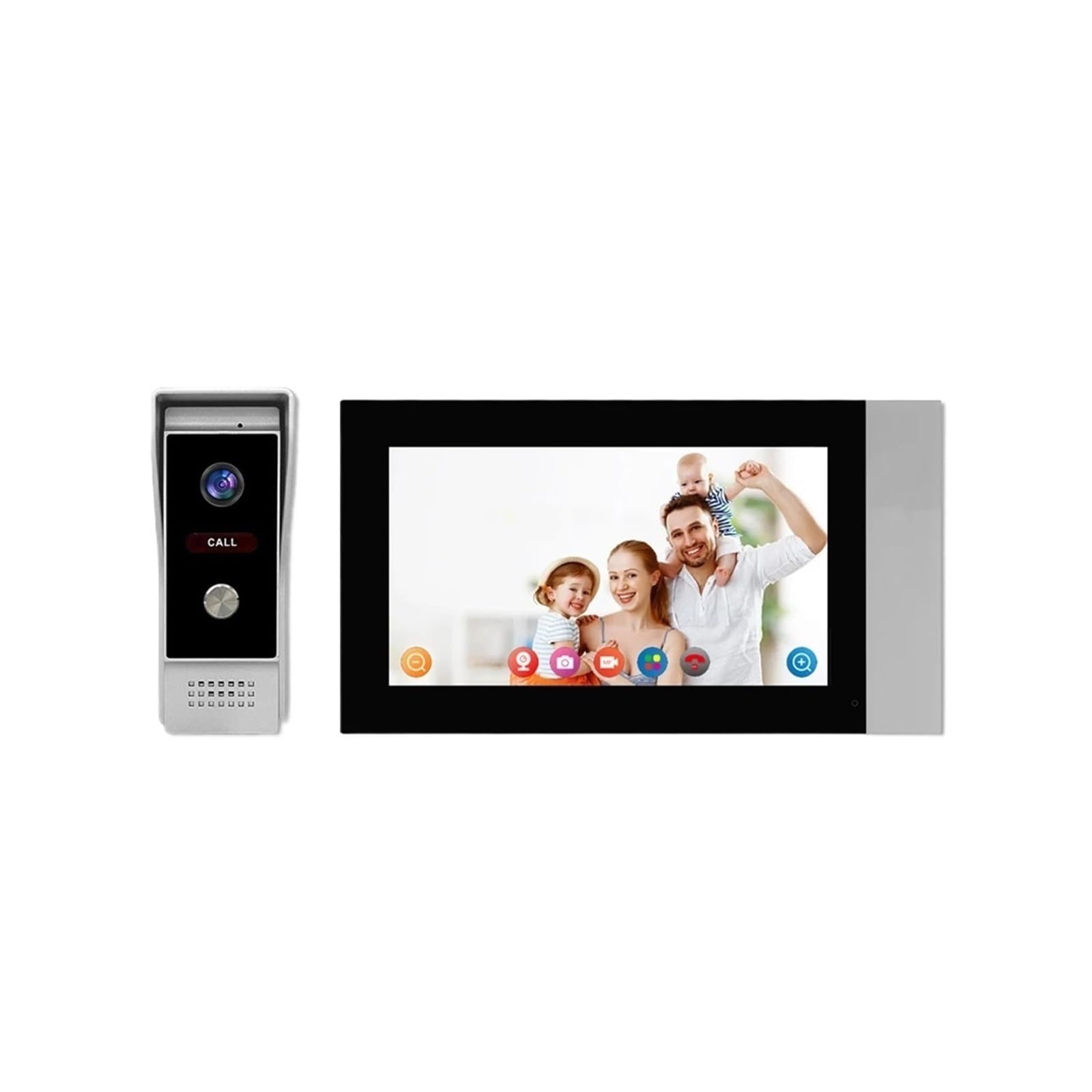 Hvsyvvsrl One Color 2Pc 7-Inch Visual Intercom Color High-Definition Intelligent Display Screen Villa Community Doorbell Security Anti-Theft Access Two Way Audio