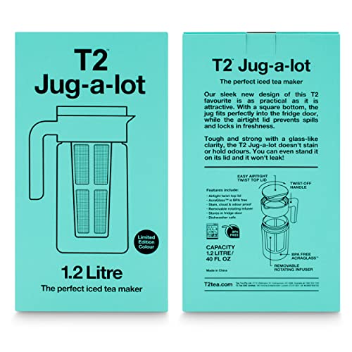 T2 Tea Jug-A-Lot Iced Tea Jug, Bpa Free, With Removable Infuser, 1.2L Aqua, H999Zz247 #TOP2
