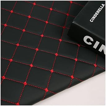Quilted Vinyl Foam Fabric Faux Leather Upholstery Fabric DIY Craft Sewing Material for Sofa Chairs Car Seats Auto Interior Accessories Auto Headliner Wide 140cmSize1.4x1m,Black,1.4X3m