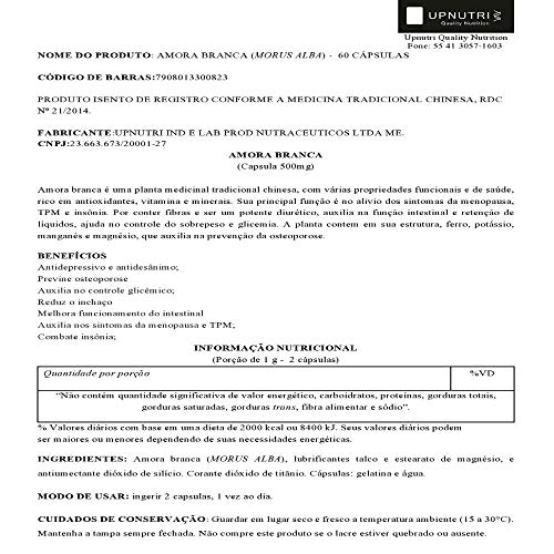 Amora Branca 500mg Dr. Lair (60 Cápsulas) Upnutri