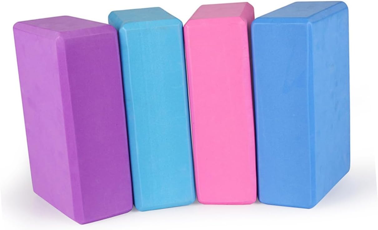 1set High Density Eva Yoga Blocks Yoga Strap Set for Women Fitness Training Blocks Random Color