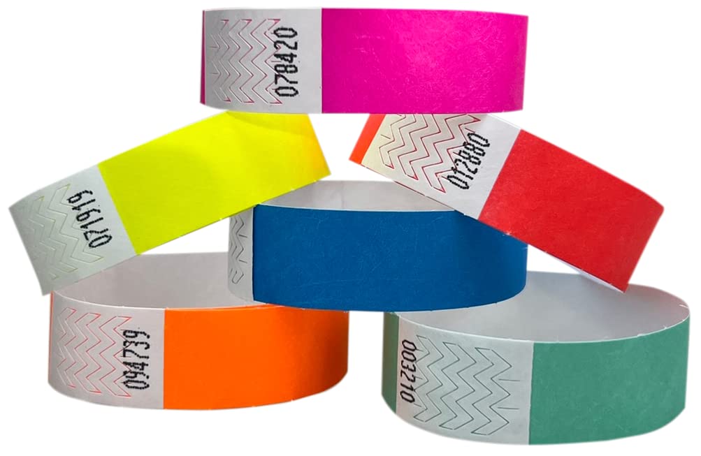 5000 Armbänder Weiß Tyvek-Identifikationsarmbänder für Veranstaltungen, Sicherheit, Partys, Festivals