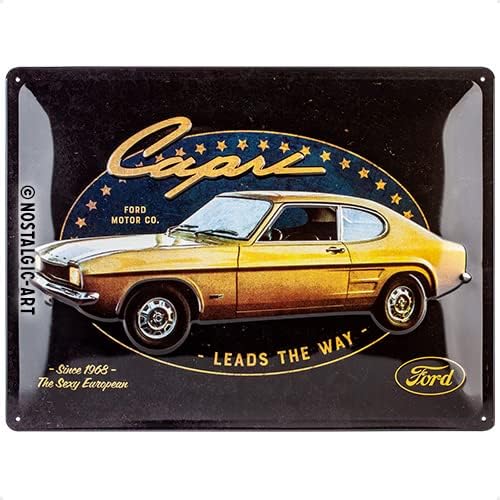Nostalgic-Art Retro Tin Sign Ford - Capri - Special Edition - Gift Idea for Car Accessories Fans Metal Vintage Design for Decoration 30 x 40 cm