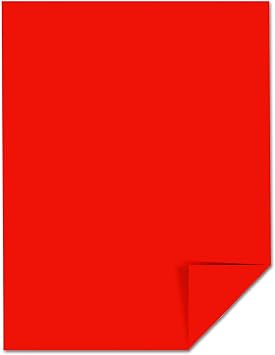 Limited Papers TM Colored Paper, 8.5 x 11 Inch, Letter Size, 20/50 Pound Text, 75 Gsm, 500 Sheets. Re-Entry Red, 1