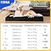 KSIIA Orthopädisches Hundebett für Große Hunde, XXL Waschbar Hundekissen Flauschig Hundematte Hundematratze mit Abnehmbarer Deckel in Dunkelgrau 120x75x9cm