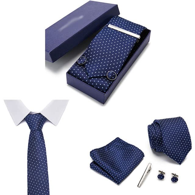 Set de corbata de seda para hombre en caja de regalo miniatura 3