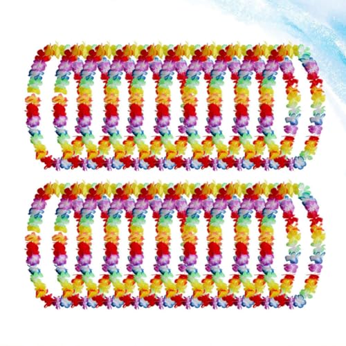 Collares hawaianos de tela pack de 20 piezas multicolor para fiestas de cumpleaños y luau 8