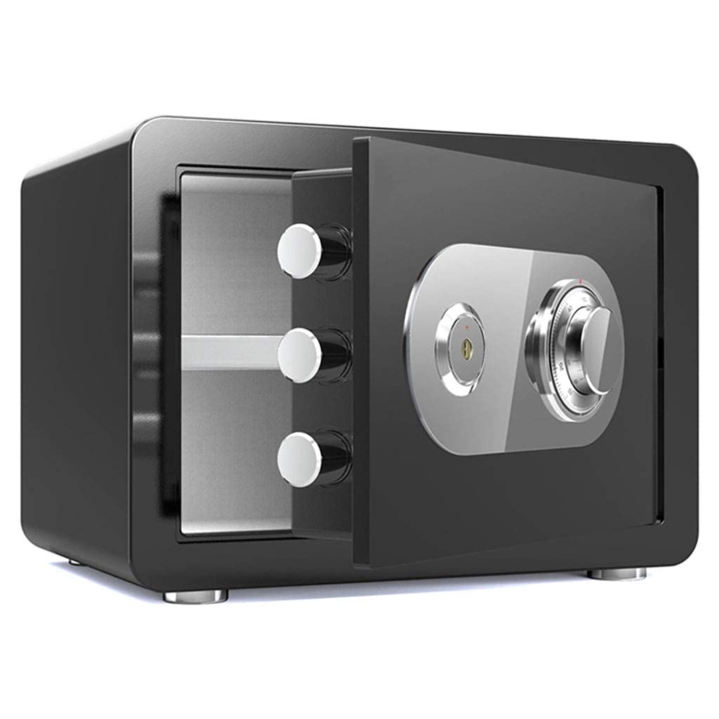 Cajas Fuertes Seguridad Contraseña Mecánica A Prueba De Fuego Cerradura De Llave Caja De Dinero De Acero 38X30X30Cm Caja Fuerte De Seguridad Electrónica, Caja Fuerte Dorada