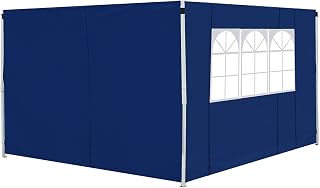 Outsunny 3 Meters Gazebo Replaceable Exchangeable Side Panel Wall Panels Walls With Window 3 colours (Blue)
