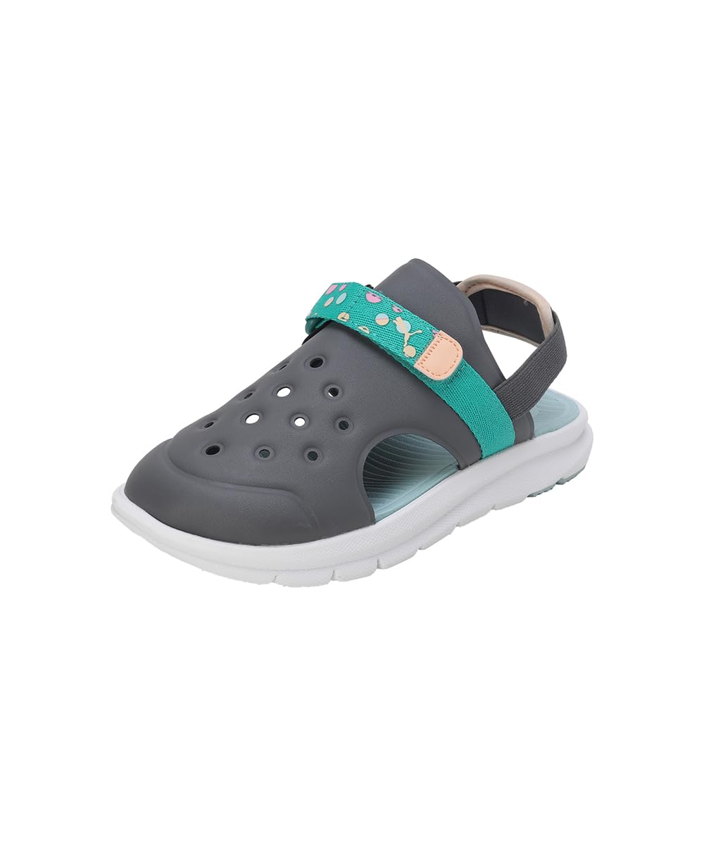 Puma Unisex-Kid EvolvSandlSummerCampACPS Cool Dark Gray-Sparkling Green-Turquoise Surf Sandal - 1 UK (39564602) (B0C7HRPDYF) Amazon Price History, Amazon Price Tracker