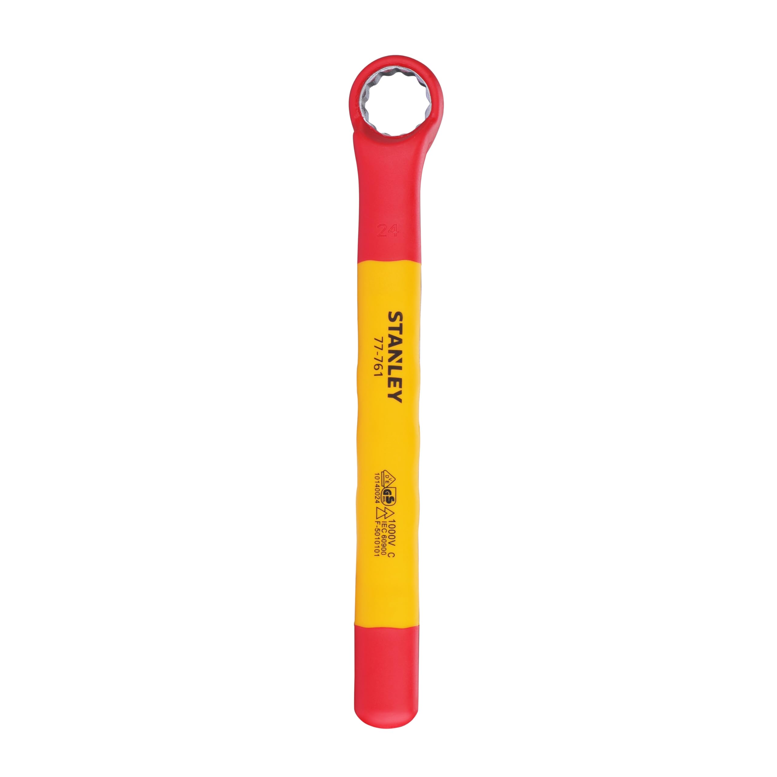 Stanley STMT77761-23B VDE Insulated Box End Wrench 24mm, Ideal For Repair Of Electric Vehicles, Red and Yellow-image-27