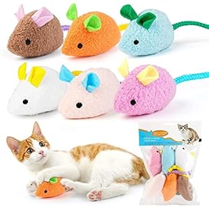 D&C PAWS Cat Toy Mice, Cat and Kitten Toy Mouse 3 Pcs Pack