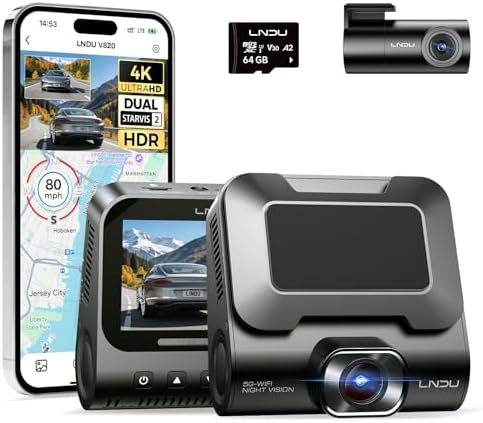V820 4K Front and Rear Dash Cam-Dual STARVIS 2 Sensors HDR Camera...