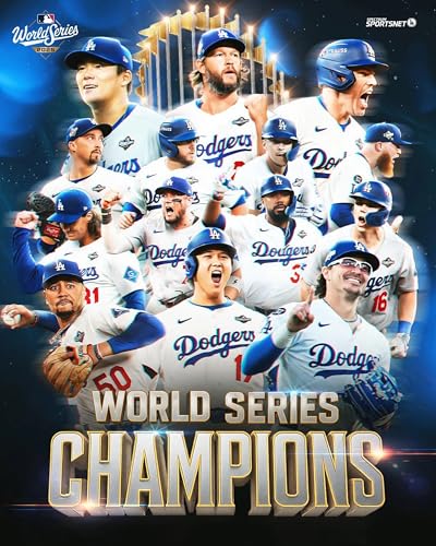 SPORTSPHOTOSUSA 2025 Los Angeles Dodgers World Series Champions 11 x 14 Team Photo Composite