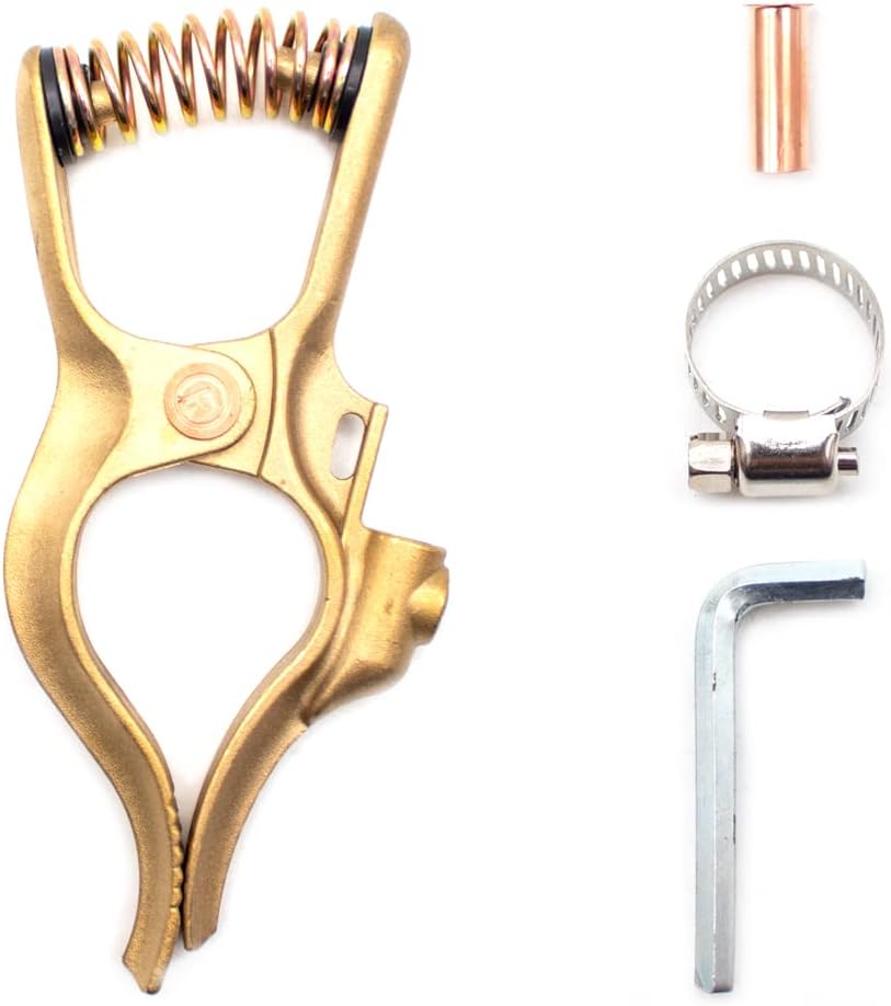 Toplionace 500A Brass Grounding Clamp, MIG MMA TIG Plasma Earth Cable