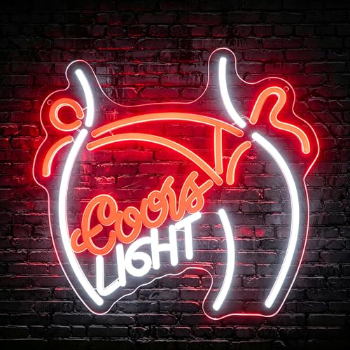 Image of Coors Neon Sign for Wall Decor Light Up Sign Crs Led Signs for Man Cave Room Bar Pub Party Home Wall Decor USB Powered
