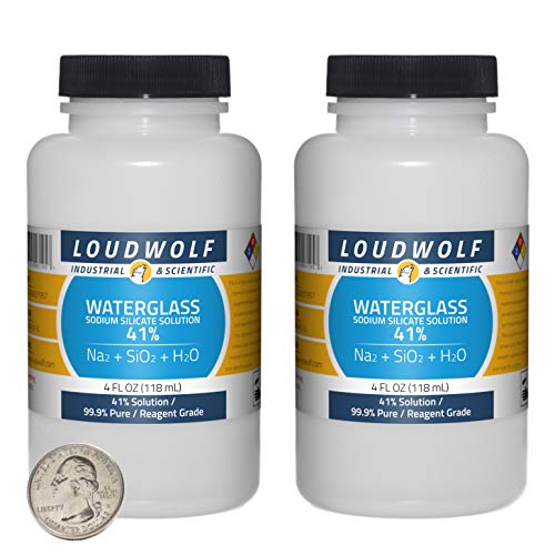 Sodium Silicate / 16 Fluid Ounces / 2 Bottles / 99.9% Pure Reagent Grade / 41% Solution
