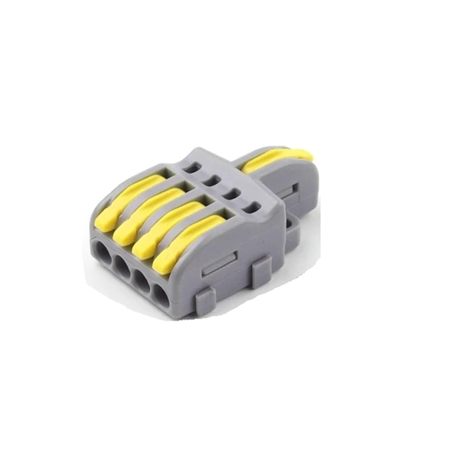 Universal Compact Wiring Splicing Conector 10/100PCS Electrical Cable Connector 1 in Multiple Out Quick Wire Terminal Block 2/3/4/5Pin Push in Lever Connectors(NV-F12AO,10PCS)