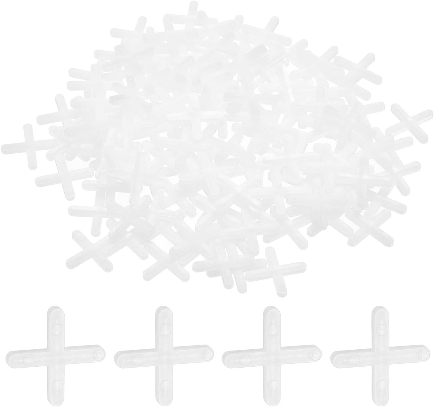 PATIKIL 1/8"3mm Cross Tile Spacers,1500 Pcs Suit 3 mm Plastic Floor Wall Hexagonal Tile Spacers for Floor Wall Spacing Paving Tiling Installation Leveling Laying Tools, White