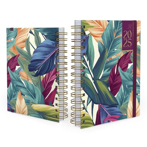 Agenda Plus 2025 Capa Dura Botanics Tropical Leaves