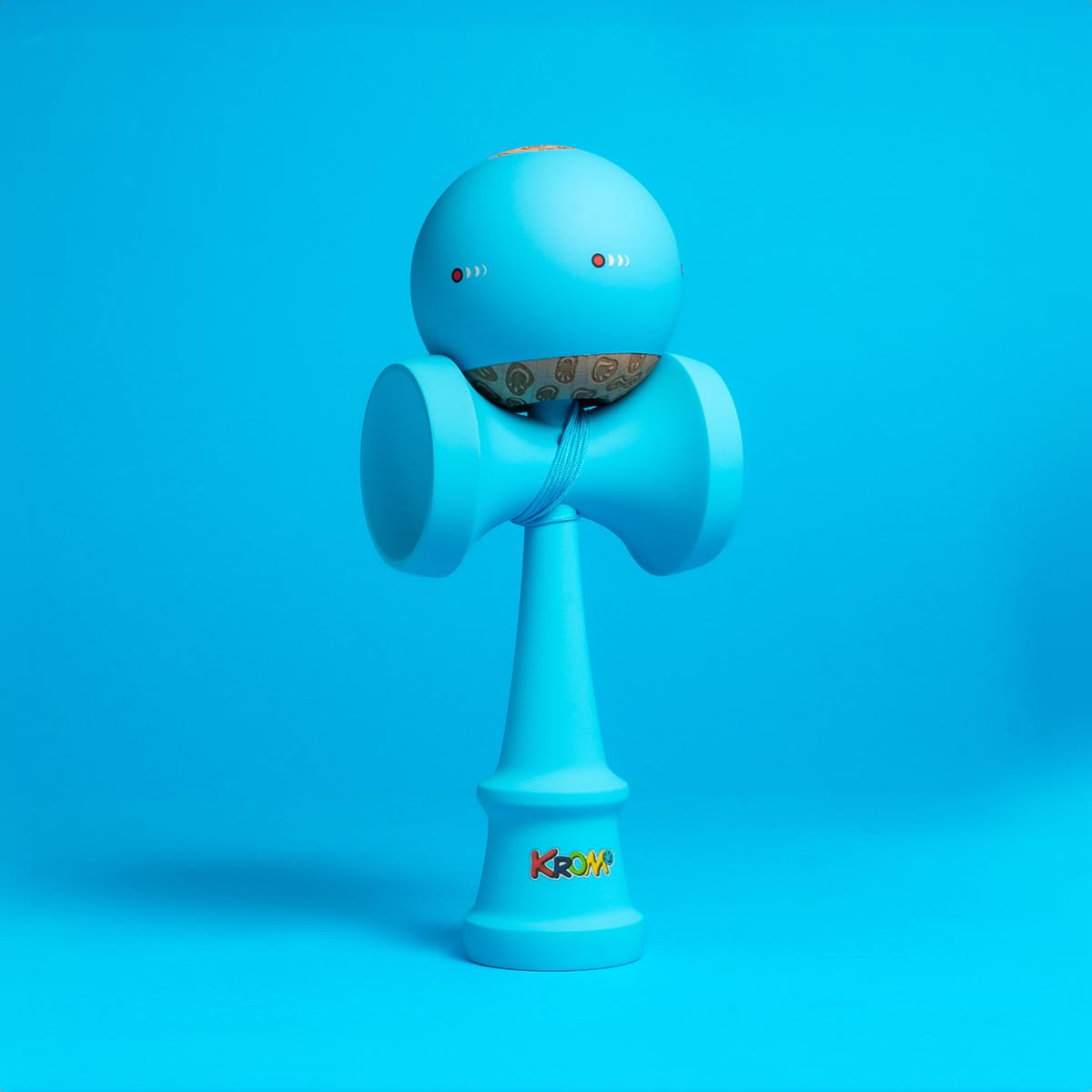 KROM Kendama KOLOR Azul – Kendama con Revestimiento de Goma, 2GOOD Shape, Arce Ken & Haya Tama