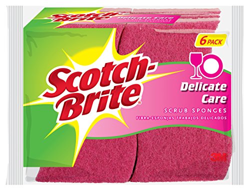 Scotch-Brite Delicate Care Scrub Sponge, 6-Sponges