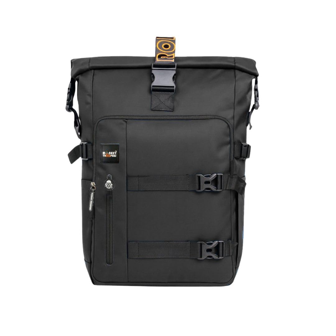 monkey troopers Homie Pro Backpack for Men Women Boys Girls,17-inch Laptop, Water-resistant Multi-pockets College Casual Trendy Stylish Designer, Office, Travel, School, College, Picnic Bag (Black)-picture-16