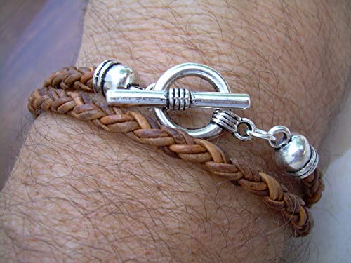 Double Wrap Braided Leather Bracelet, Mens Leather Bracelet, Womens Leather Bracelet, Mens Jewelry, Womens Jewelry, Leather Jewelry, Leather #TOP4