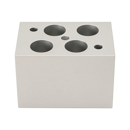Miniatura 4 de ONiLAB 5mLx 6 Tubos de centrífuga Capacidad Bloque de calefacción de baño seco de aluminio científico para incubadora digital de baño seco..