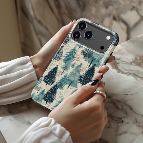 Coque iPhone 17 Pro protégez des chutes avec le silicone rigide motif forêt