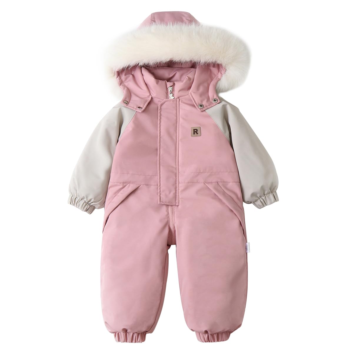 linboo Baby Kinder Winter Overall mit Kapuze Strampler Schneeanzug Jungen Mädchen Langarm Jumpsuit Warm Gefütterte Jacke Daunen Outwear Hoodies Outfits