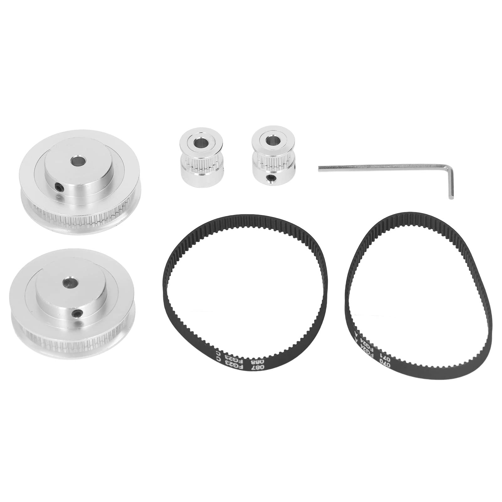 Set 2 Pulegge GT2 In Alluminio 20-48 Denti Con Cinghia | Foro 8mm | Per Stampanti 3D E Macchinari - Foto 4