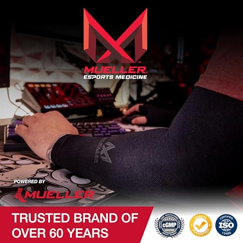 MUELLER Esports Medicine True Graduated Compression Gaming Arm Sleeves, For Men and Women, Fits Left and Right Arm, Black, Small by MUELLER - Image 7